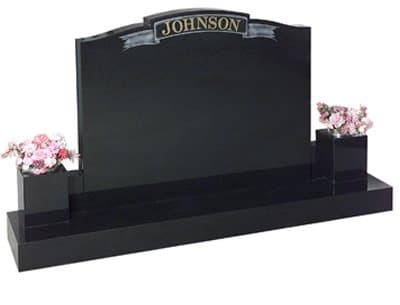 Indian Ebony Black Granite Double Grave 